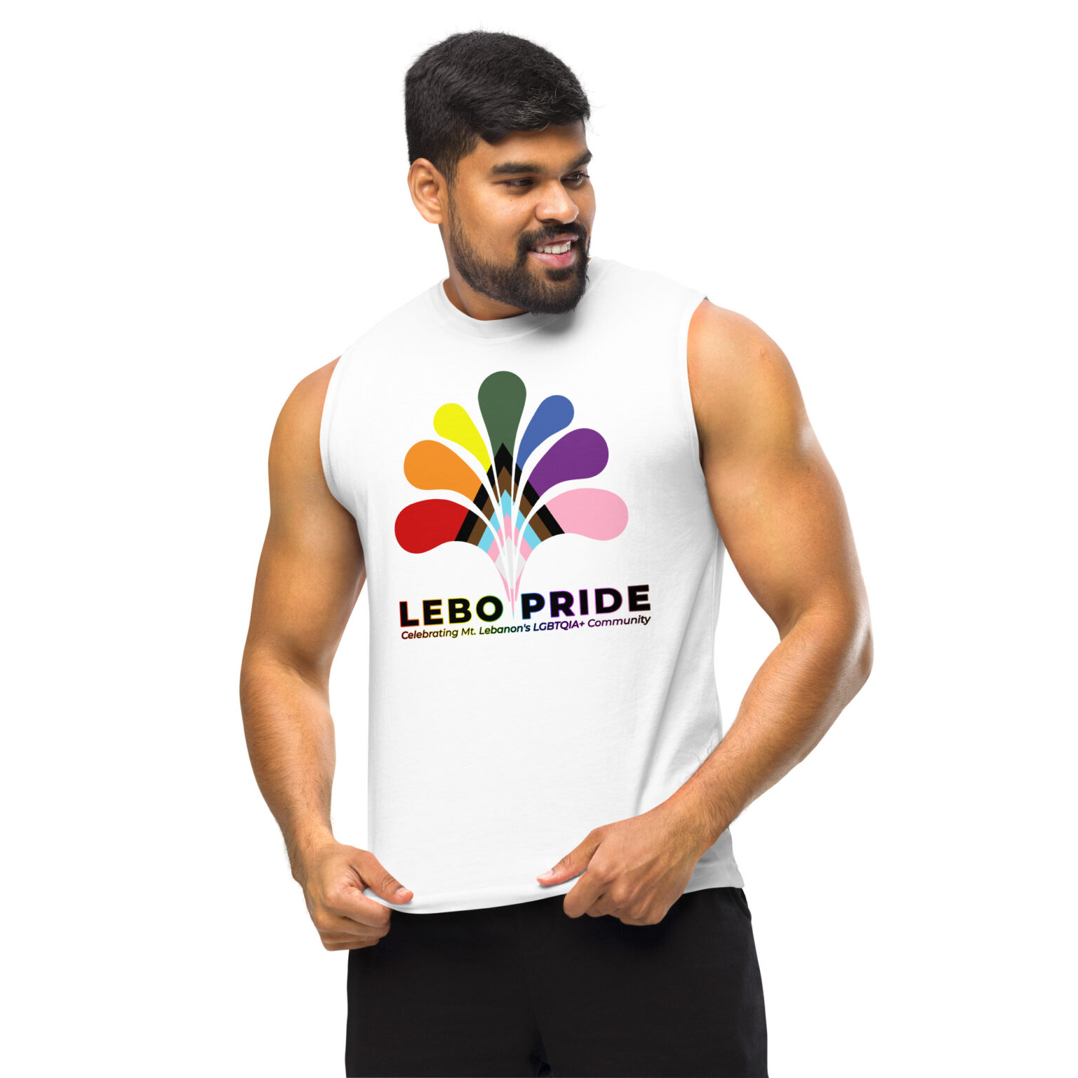 Lebo Pride Muscle Shirt (Light) | Clothing, Lebo Pride, Lebo Pride Logo ...