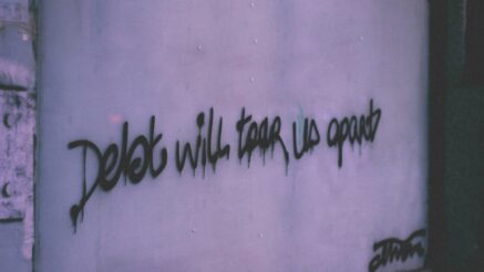 debt will tear us apart wall decor